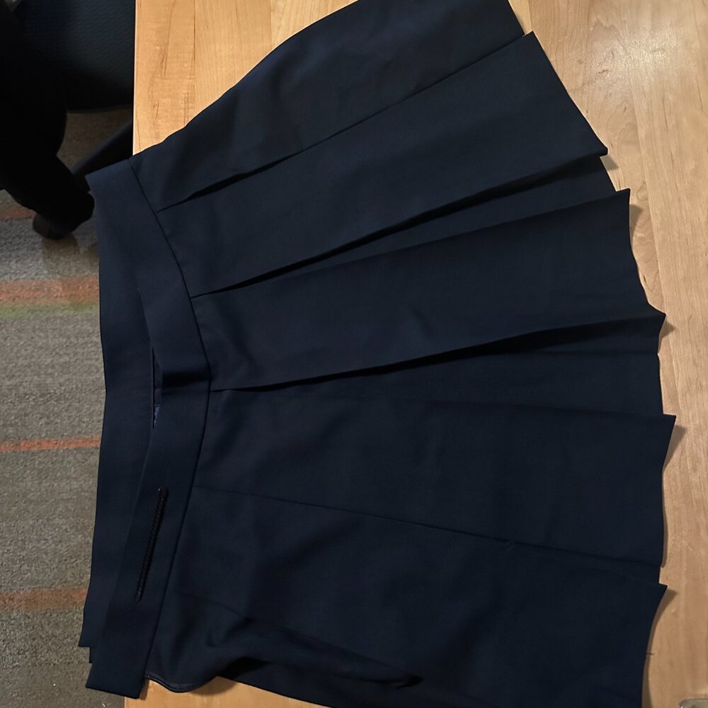 Navy Pleated Skirt – Brand New with Adjustable Waist JK